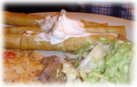 A plate of tempting flautas is a normal part of New Mexico eating.